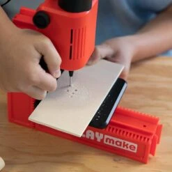 PLAYmake 4 In 1 Houtbewerkingsmachine Houtdraaibank -Bruder Winkel 801200 playmake kolomboor speelactief 3