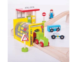 BigJigs BJT018 Houten Trein 124-delige Treinset Transport -Bruder Winkel BJT018 bigjigs houten trein houten treinbaan transportset.png 2