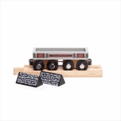BigJigs BJT408 Rail Wagon Kolentransport Houten Trein -Bruder Winkel BigJigs BJT408 Kolen Wagon 2