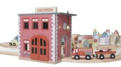 Little Dutch Railway Brandweerkazerne -Bruder Winkel LD4490 little dutch railway brandweerkazerne 2