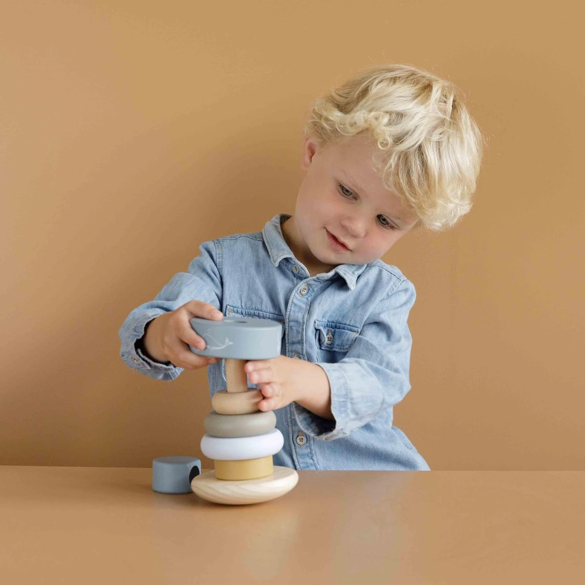 Little Dutch LD7013 Houten Tuimelstapelaar Ocean 6 Little Dutch LD7013 Houten Tuimelstapelaar Ocean - Afbeelding 6