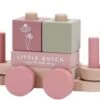 Little Dutch LD8035 Houten Blokkentrein Flowers FSC