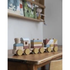 Little Dutch Houten Blokkentrein Pure&Nature -Bruder Winkel Little dutch 4702 blokkentrein 1
