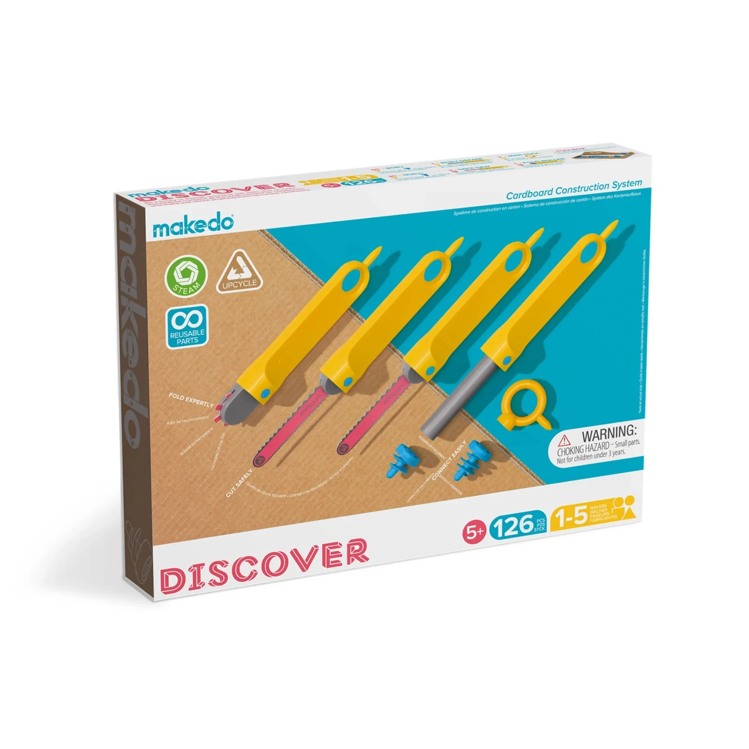 Makedo Discover 126 Gereedschapsset Voor Karton Kindergereedschap 1 Makedo Discover 126 Gereedschapsset Voor Karton Kindergereedschap