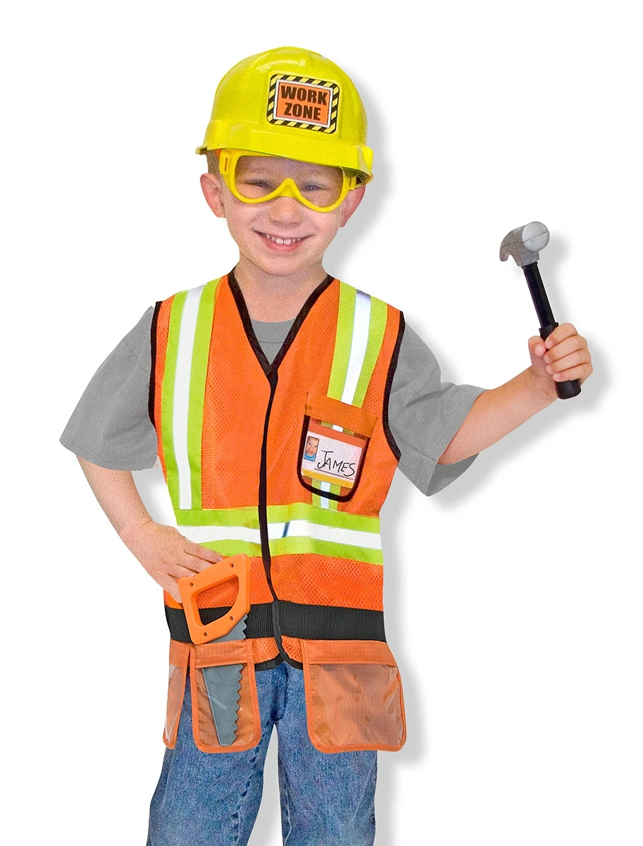 Melissa & Doug Wegwerker Bouwvakker Verkleedkleren Constructionworker 2 Melissa & Doug Wegwerker Bouwvakker Verkleedkleren Constructionworker - Afbeelding 2