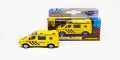 Ambulance Pull Back Met Licht En Geluid -Bruder Winkel ambulance kidsglobe 510643 2