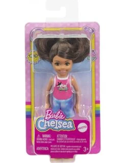 Barbie Pop Chelsea Met Bruin Haar En Top Met Hondje Op Skateboard -Bruder Winkel barbie club chelsea bruin haar 2
