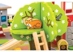 BigJigs BJT049 Treintafel Brandweer Spoortafel Houten Trein -Bruder Winkel bigjigs bt049 brandwweer trein set en tafel 4