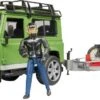 Bruder 2598 Landrover Defender+aanhanger+motorfiets Ducati