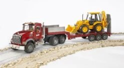 Bruder 2813 Mack-Granite Dieplader En JCB -Bruder Winkel bruder dieplader mack granite en jcb shovel 1 1