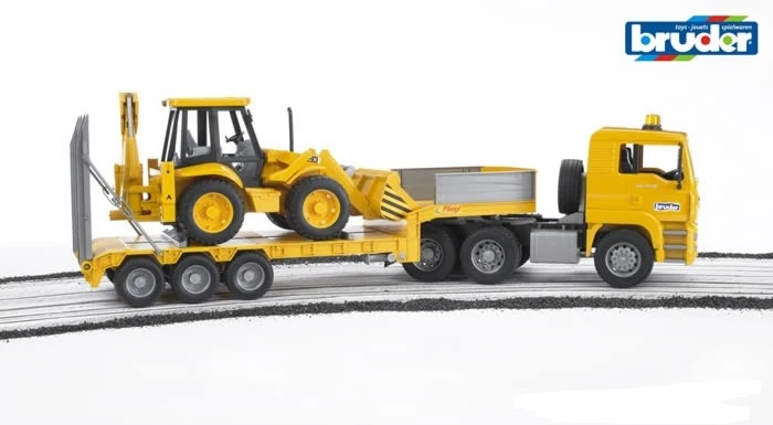 Bruder 2776 MAN TGA Trekker+dieplader En Graaf-laadcombinatie 2 Bruder 2776 MAN TGA Trekker+dieplader En Graaf-laadcombinatie - Afbeelding 2