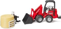 Bruder 2192 Miniloader Schäffer Minishovel Met Balengrijper -Bruder Winkel bruder 2192 miniloader met balengrijper en ronde baal schepbak schaffer schaeffer 1 1