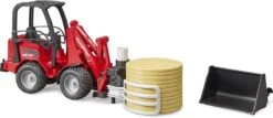 Bruder 2192 Miniloader Schäffer Minishovel Met Balengrijper -Bruder Winkel bruder 2192 miniloader met balengrijper en ronde baal schepbak schaffer schaeffer 2