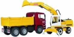 Bruder 2751 Kipper Vrachtwagen MAN TGA Met Liebherr Hydr Wielkraan -Bruder Winkel bruder 2751 man vrachtwagen kipperauto zandauto met liebherr wielkraan 2426 1