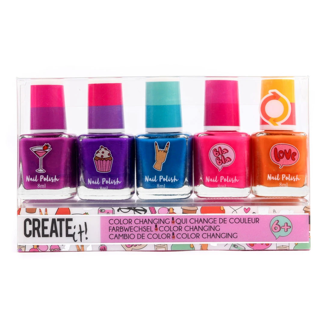 Nagellak Create It Kleur Veranderend – 5 Dlg. 1 Nagellak Create It Kleur Veranderend – 5 Dlg.