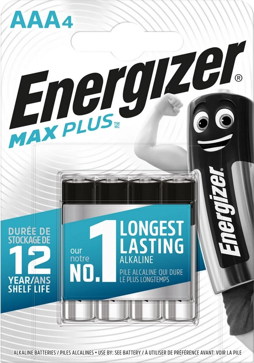 Energizer MaxPlus Batterij Alkaline AAA 4-pack