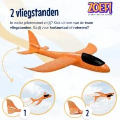 Zweefvliegtuig Werpvliegtuig Polystyreen Glider -Bruder Winkel foam vliegtuig magic foam glider 3 1