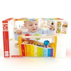 Houten Xylofoon En Hamerbank In 1 – Hape Pound And Tap Bench -Bruder Winkel hamerbank xylophoon hape e0305 pound and tap bench 3