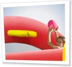 Springkussen Clown Slide & Hoop Bouncer -Bruder Winkel happy hop 9201 springkussen clown slide hoop 1 1