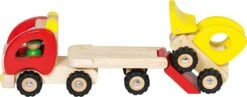 Houten Dieplader Met Loader -Bruder Winkel houten dieplader goki 55963 1 1