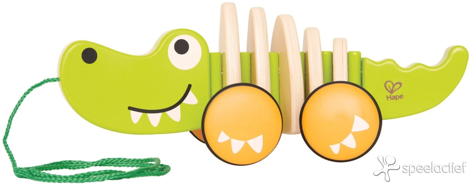 Trekfiguur Hape: Walk-a-Long Crocodile 1 Trekfiguur Hape: Walk-a-Long Crocodile