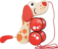 Trekfiguur – Hape – Pepe Pull Along -Bruder Winkel houten trekfiguur hape walk a long puppy 1 1