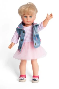 Kledingset Jurk Rose Met Spijkerjack Mt. 28 – 35 Cm. -Bruder Winkel kledingset pop heless 1550 2550 2