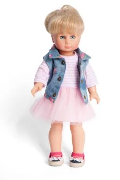 Kledingset Jurk Rose Met Spijkerjack Mt. 28 – 35 Cm. -Bruder Winkel kledingset pop heless 550 2550 1