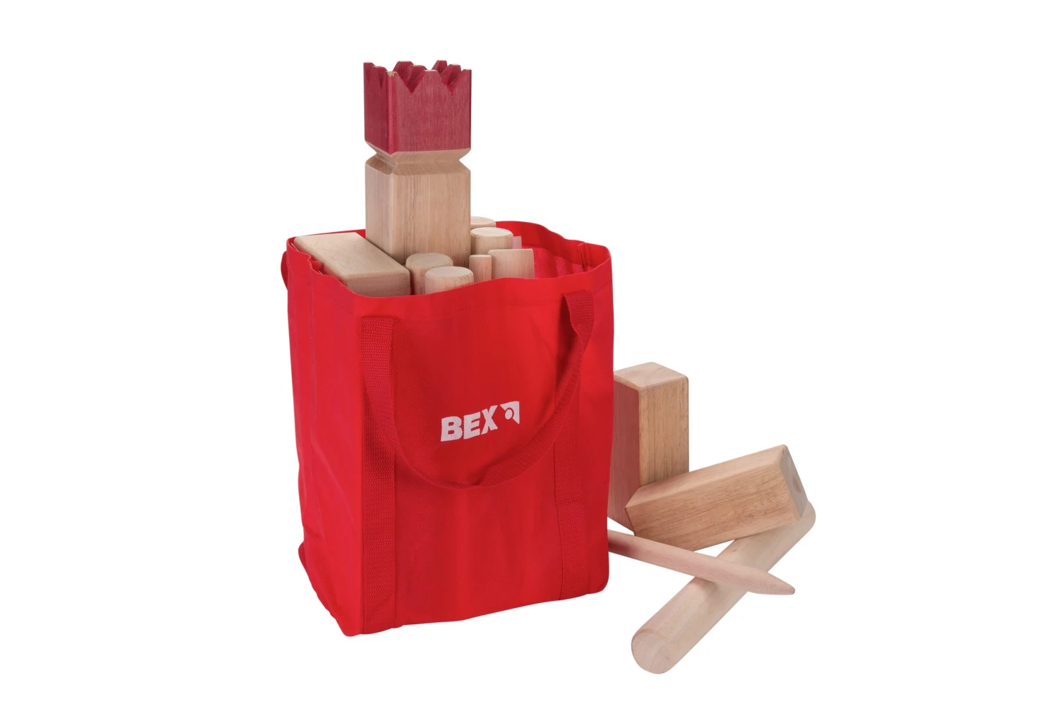 Kubb Original Red-King Rubberwood 4 Kubb Original Red-King Rubberwood - Afbeelding 4