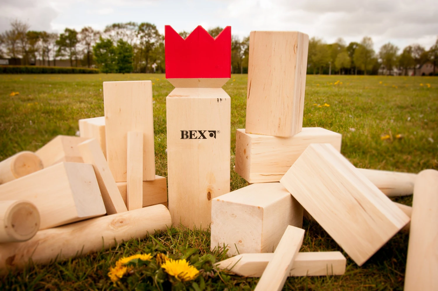 Kubb Original Red-King Rubberwood 6 Kubb Original Red-King Rubberwood - Afbeelding 6