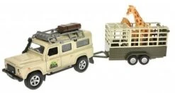 Land Rover Defender + Giraffetrailer -Bruder Winkel landrover defender met giraffetrailer kidsglobe 1 1