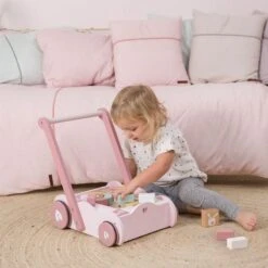 Little Dutch LD4414 Houten Blokkenkar Rose -Bruder Winkel little dutch 4414 houten blokkenkar pink 1 1
