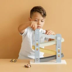 Little Dutch LD7008 Houten Autobaan Knikkerbaan Blauw -Bruder Winkel little dutch LD7008 autobaan cars 3