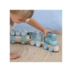 Little Dutch LD7036 Houten Blokkentrein Blauw -Bruder Winkel little dutch houten blokkentrein blauw 3