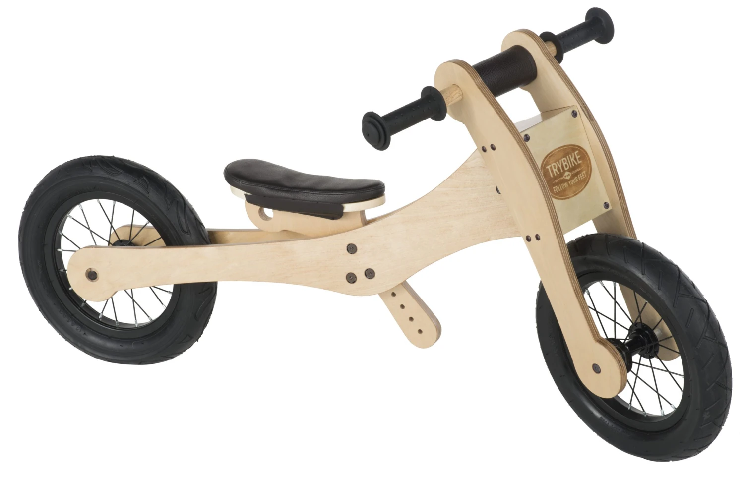 Trybike Brown – Houten 4-in-1 Loopfiets 3 Trybike Brown – Houten 4-in-1 Loopfiets - Afbeelding 3