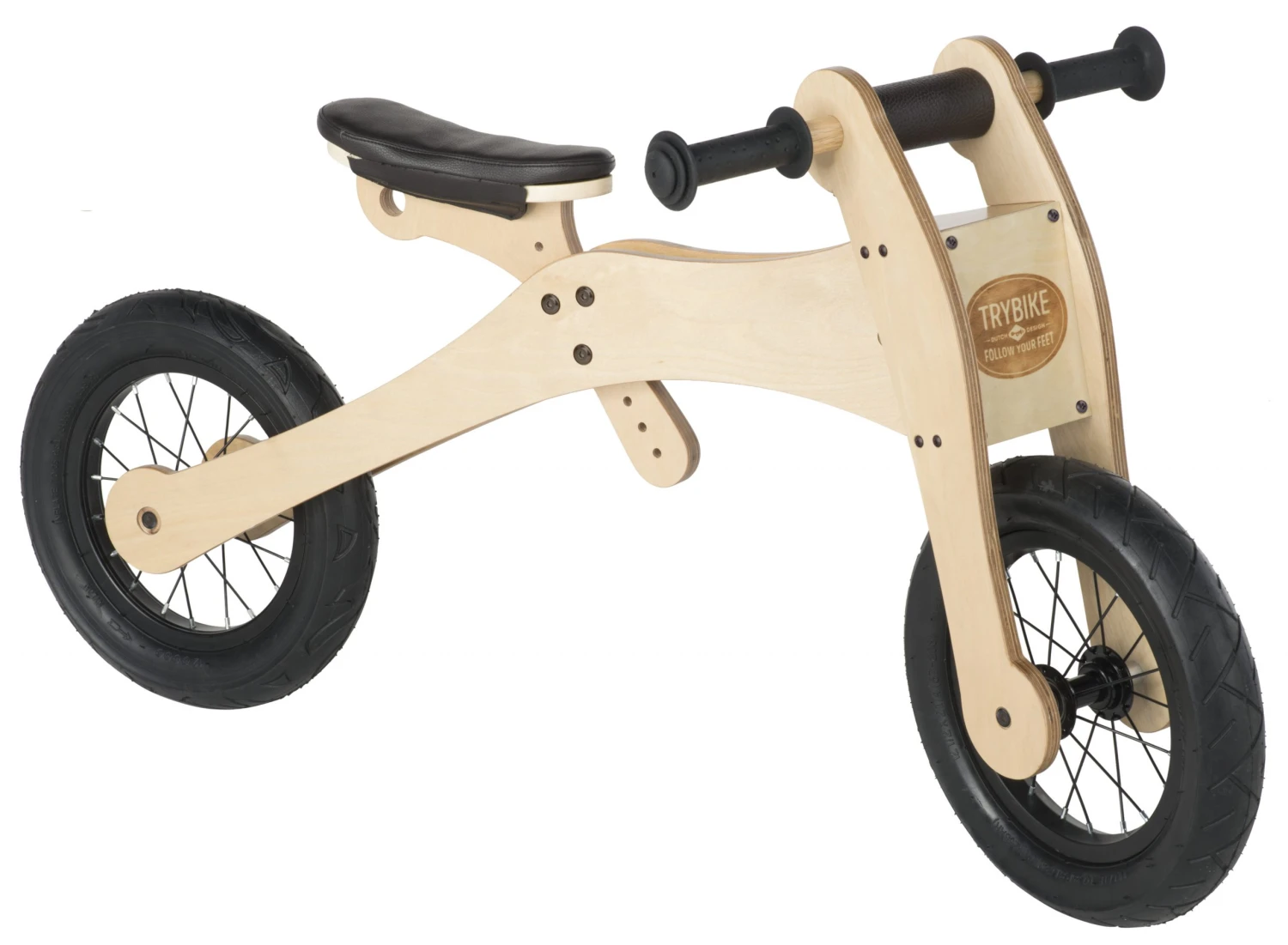 Trybike Brown – Houten 4-in-1 Loopfiets 5 Trybike Brown – Houten 4-in-1 Loopfiets - Afbeelding 5