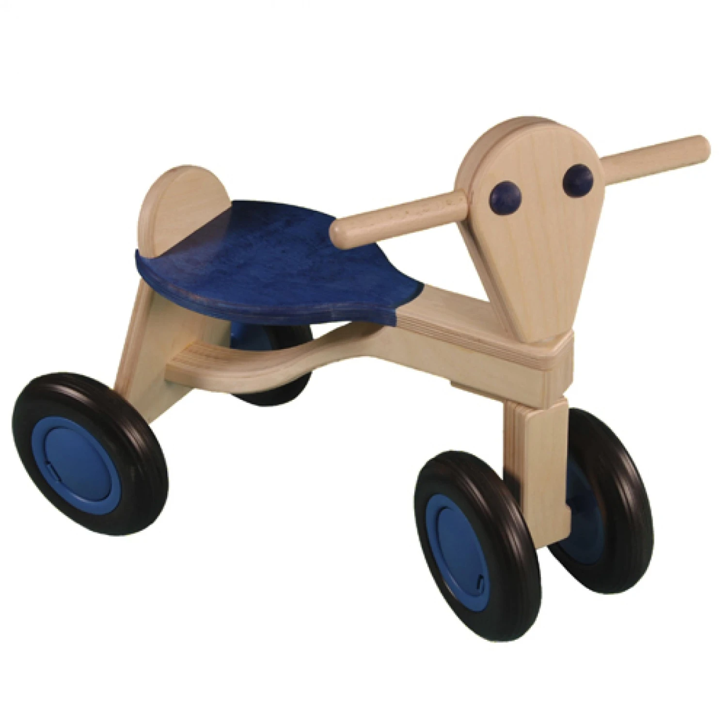Van Dijk Toys Loopfiets Blauw Berkenhout 2 Van Dijk Toys Loopfiets Blauw Berkenhout - Afbeelding 2