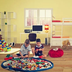 Opbergzak En Speelkleed 2 – In – 1 – Play&Go Zigzag Blue -Bruder Winkel play go opbergzak 3 1