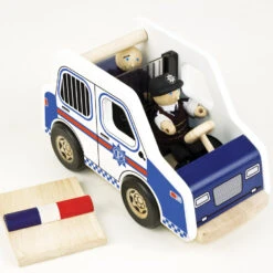 Houten Politie-auto Pintoy -Bruder Winkel politie auto pintoy 10585 1 1