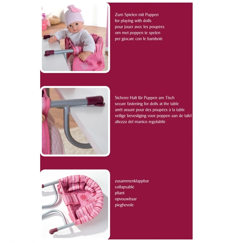 Poppenstoeltje – Tafelzitje 4 Poppenstoeltje – Tafelzitje - Afbeelding 4