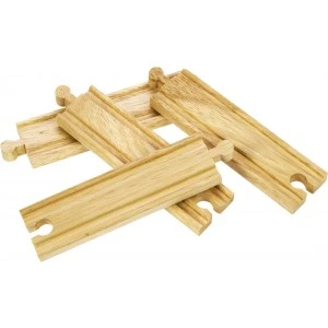 BigJigs BJT101 Rail Rechte Rails Medium 2 BigJigs BJT101 Rail Rechte Rails Medium - Afbeelding 2