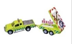 Pickup Rijkswaterstaat Met Bebakeningstrailer -Bruder Winkel rijkswaterstaat auto bebakening met licht kidsglobe 1 1