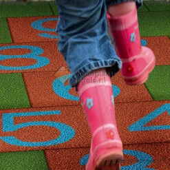 Hink-Stap-Sprong Tegel -Bruder Winkel rubber cijfertegel 2