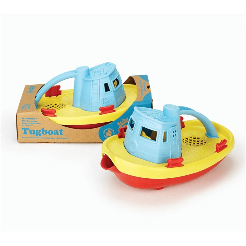 Green Toys Green-Toys Sleepboot Geel Met Blauw Handvat 4 Green Toys Green-Toys Sleepboot Geel Met Blauw Handvat - Afbeelding 4