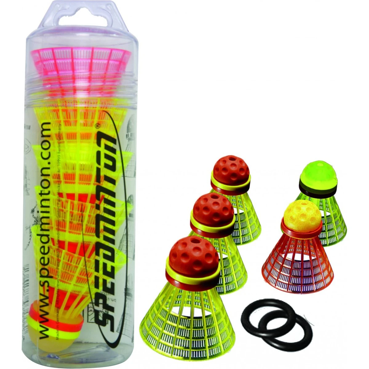 Speedminton Shuttleset Speedertube Mixpack 2 Speedminton Shuttleset Speedertube Mixpack - Afbeelding 2
