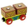 BigJigs BJT406 Rail Wagon Met Kratten