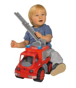 BIG Power Worker Midi Brandweer Ladderwagen 7 BIG Power Worker Midi Brandweer Ladderwagen -Bruder Winkel zandbakauto big power worker brandweerwagen big 56834 2